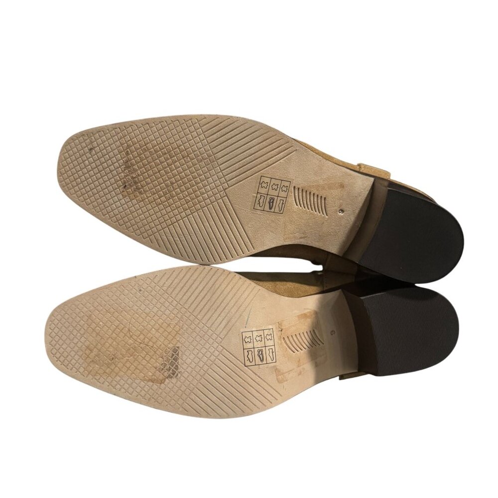 Paige Edie Ankle Boots Womens Brown Suede Leather Square Toe Bootie, Size 9 NWOB - Picture 9 of 10